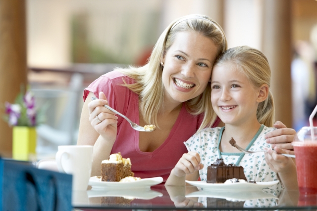 Enjoy a progressive dinner with your child as a date idea